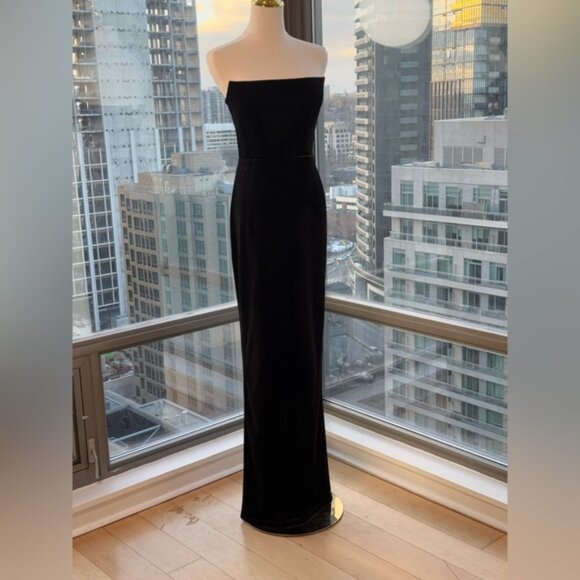 🆕 BRONX & BANCO 🧿 NWOT Florentina Corset Gown, Black Velvet, Sz M US 6 - Picture 5 of 13